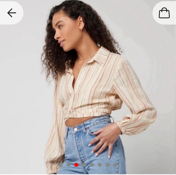 L*Space Play It Cool Long Sleeve Crop Wrap Top Sz Small - Picture 1 of 16
